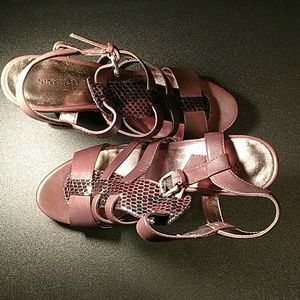 New Nine West Brown Cork Platform